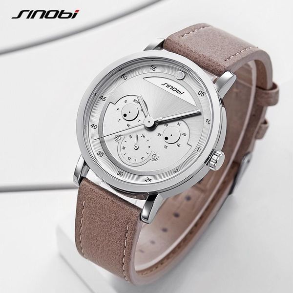 wristwatches sinobi mens watches luxury simple leather design wrist waterproof chronograph sports quartz clock masculino, Slivery;brown
wristwatches sinobi mens watches luxury simple leather design wrist waterproof chronograph sports quartz clock masculino, Slivery;brown