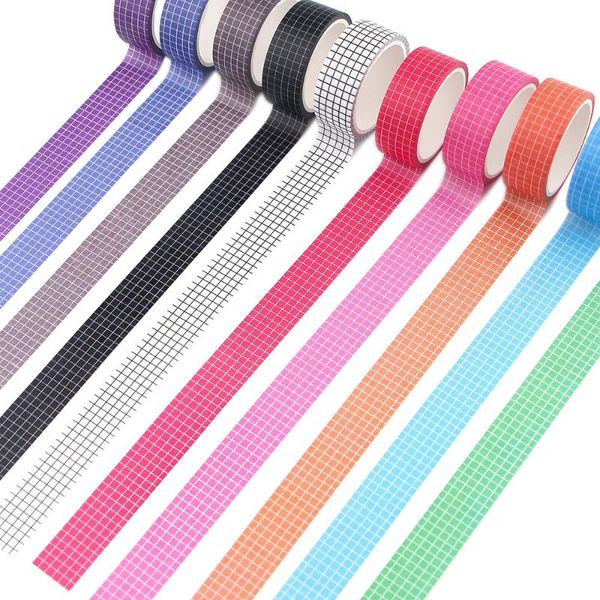 gift wrap 10pcs/lot g1096 15mmx5m washi tape colorful grid stripe paper masking tapes diy scrapbooking sticker
gift wrap 10pcs/lot g1096 15mmx5m washi tape colorful grid stripe paper masking tapes diy scrapbooking sticker