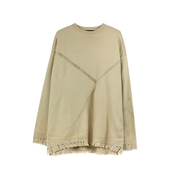 men's sweaters eukaaru hollowed design streetwear men sweater fashion loose round neck women oversized long knitted sweatshirt, White;black
men's sweaters eukaaru hollowed design streetwear men sweater fashion loose round neck women oversized long knitted sweatshirt, White;black