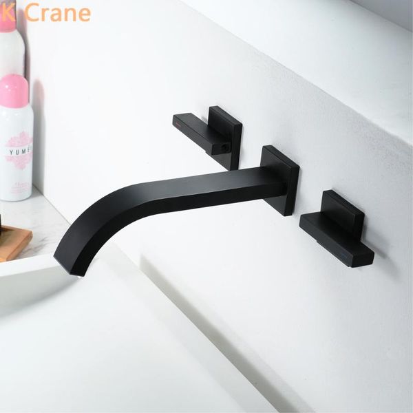 black faucet bathroom wall concealed mount taps dual handle 3 holes faucets cold water mixer grifos basin luxury torneiras sink
black faucet bathroom wall concealed mount taps dual handle 3 holes faucets cold water mixer grifos basin luxury torneiras sink