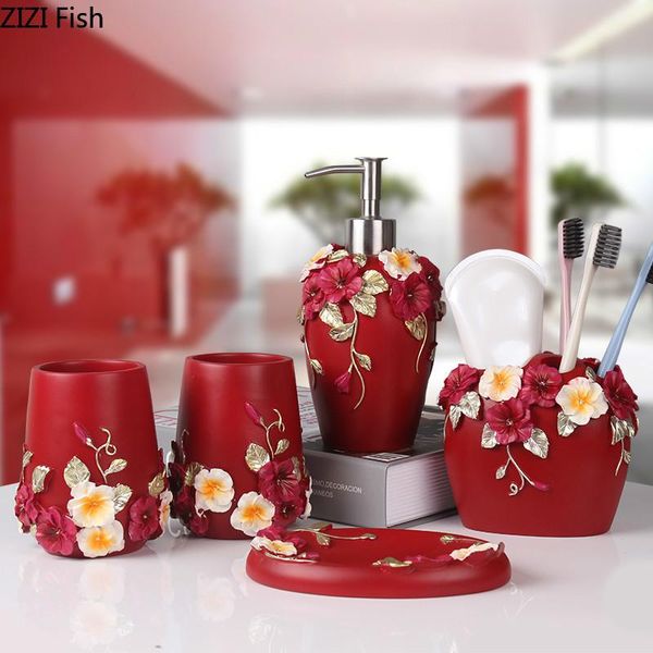 bath accessory set emboss resin bathroom 5-piece toothbrush holder cup home supplies wedding gift
bath accessory set emboss resin bathroom 5-piece toothbrush holder cup home supplies wedding gift
