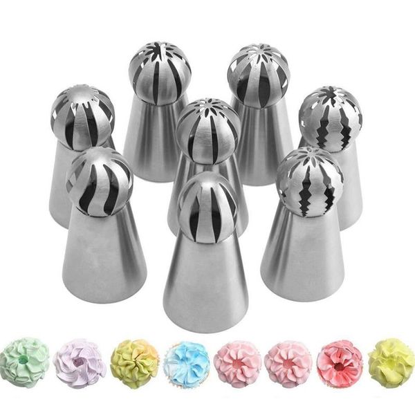 8pcs/set russian cake cream pastry tips stainless steel icing piping torch nozzles cupcake cookie flower mouth decorating tools baking &
8pcs/set russian cake cream pastry tips stainless steel icing piping torch nozzles cupcake cookie flower mouth decorating tools baking &
