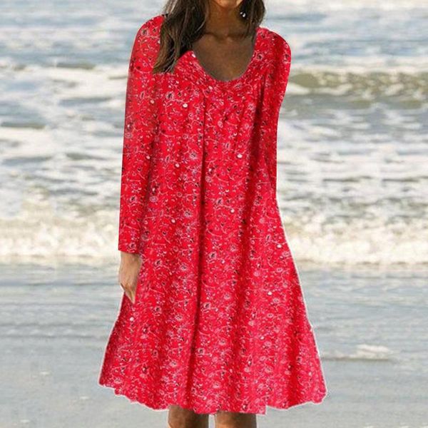 casual dresses round collar red women's fashion beach loose long sleeve for women o-neck autumn midi 2021 robe, Black;gray
casual dresses round collar red women's fashion beach loose long sleeve for women o-neck autumn midi 2021 robe, Black;gray
