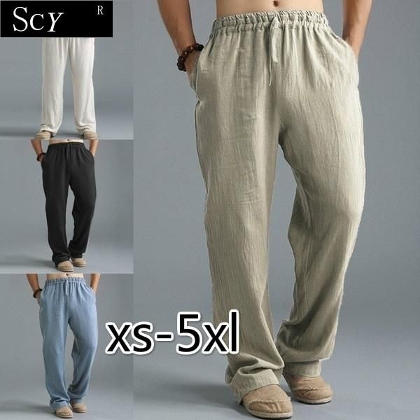 men's pants fashion trousers washed cotton loose breathable casual sweatpants, Black
men's pants fashion trousers washed cotton loose breathable casual sweatpants, Black