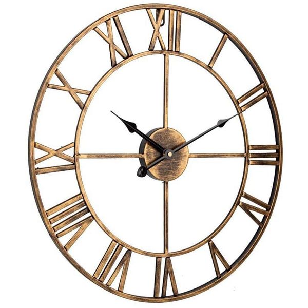wall clocks clock,retro analog golden metal clock ancient roman numeral style silent quartz movement for home decor
wall clocks clock,retro analog golden metal clock ancient roman numeral style silent quartz movement for home decor