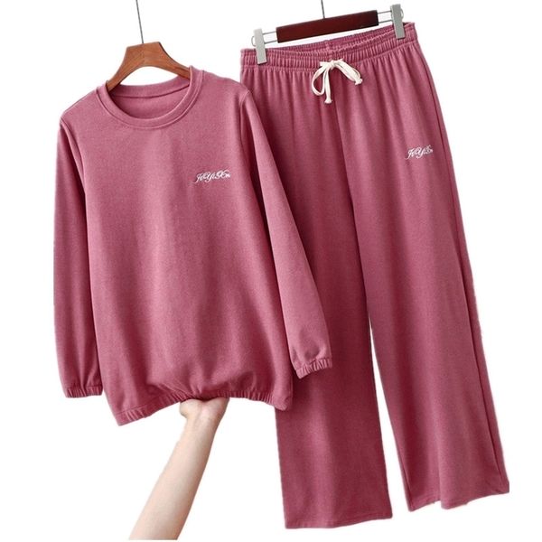 winter warm homewear for women new autumn loose lounge wear fall winter home clothes female pajamas set warm home pants 210326, Black;red
winter warm homewear for women new autumn loose lounge wear fall winter home clothes female pajamas set warm home pants 210326, Black;red