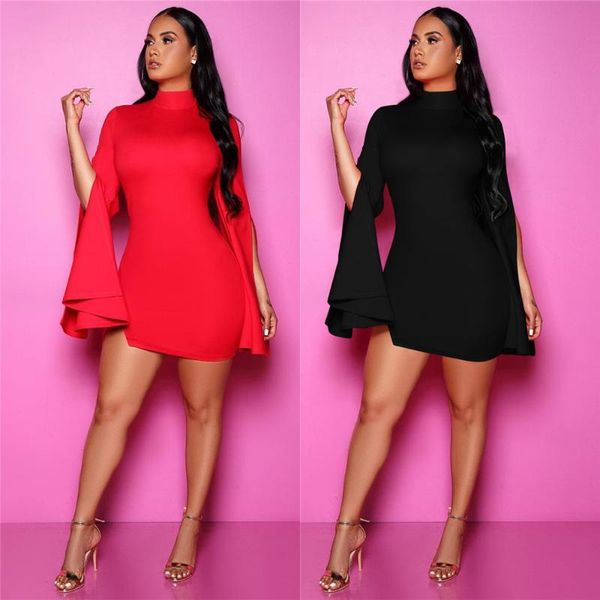 casual dresses adfvat big flare sleeve side split sheath party dress women solid color half high collar elegant ls6330, Black;gray
casual dresses adfvat big flare sleeve side split sheath party dress women solid color half high collar elegant ls6330, Black;gray