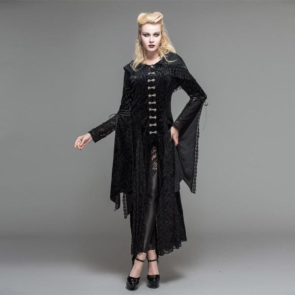 women's wool & blends devil fashion women steampunk retro winter long coat vintage party hooded halloween witch cosplay costume, Black
women's wool & blends devil fashion women steampunk retro winter long coat vintage party hooded halloween witch cosplay costume, Black