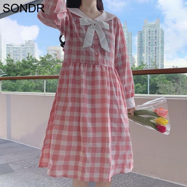 casual dresses navy collar plaid bow dress cute college style autumn high waist long sleeve sweet kawaii mori girl loose 2021, Black;gray
casual dresses navy collar plaid bow dress cute college style autumn high waist long sleeve sweet kawaii mori girl loose 2021, Black;gray