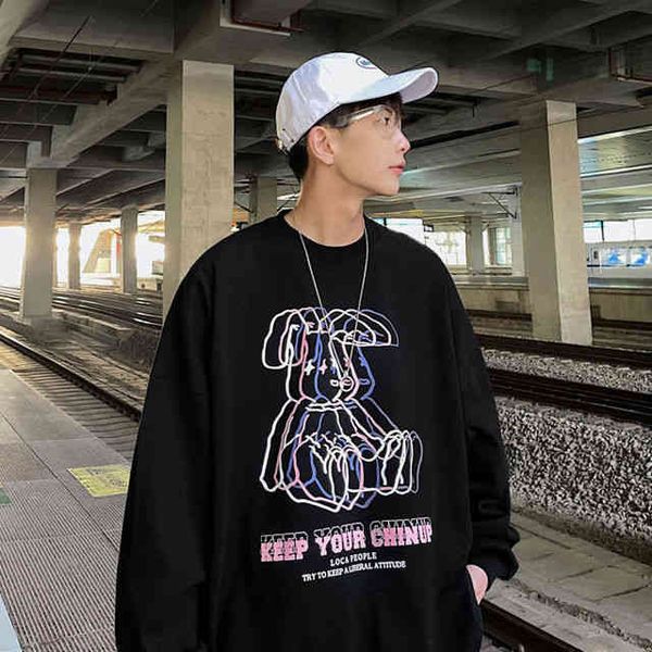men's hoodies & sweatshirts hoodie men harajuku street style casual long-sleeved round neck oversized fashion hoodie korean couple, Black
men's hoodies & sweatshirts hoodie men harajuku street style casual long-sleeved round neck oversized fashion hoodie korean couple, Black