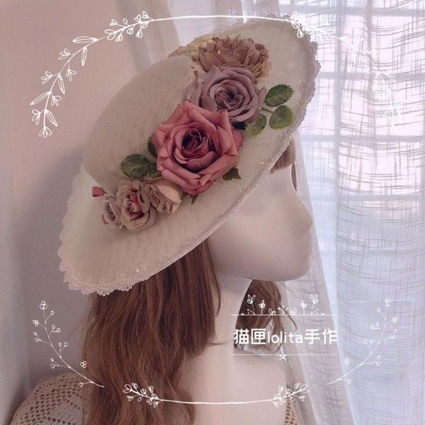 white wide brim small hat tea party wedding cosplay girly headwear accessories french style original rose pink vintage sweet berets, Blue;gray
white wide brim small hat tea party wedding cosplay girly headwear accessories french style original rose pink vintage sweet berets, Blue;gray