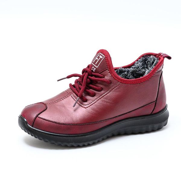 boots women's winter female plus velvet pu leather snow shoes handmade women warm ankle ladies retro footwear mom, Black
boots women's winter female plus velvet pu leather snow shoes handmade women warm ankle ladies retro footwear mom, Black