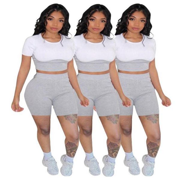 women's tracksuits white o neck short sleeve bro and 2 pieces set casual lady fashion high street outfits, Gray
women's tracksuits white o neck short sleeve bro and 2 pieces set casual lady fashion high street outfits, Gray