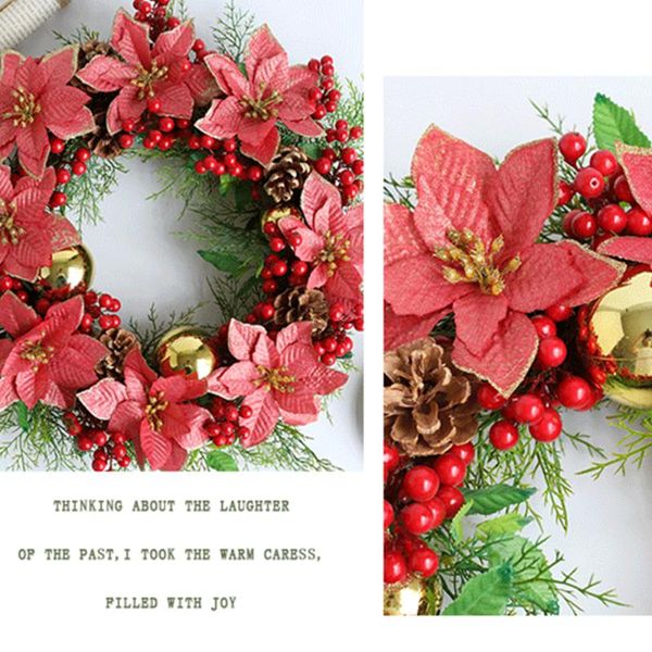 decorative flowers & wreaths christmas wreath garland fabric autumn winter decoration simulation wall door hanging holiday party nordic styl
decorative flowers & wreaths christmas wreath garland fabric autumn winter decoration simulation wall door hanging holiday party nordic styl