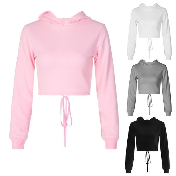 women's hoodies & sweatshirts women long sleeve backless cross bandage sweatshirt solid crop top, Black
women's hoodies & sweatshirts women long sleeve backless cross bandage sweatshirt solid crop top, Black