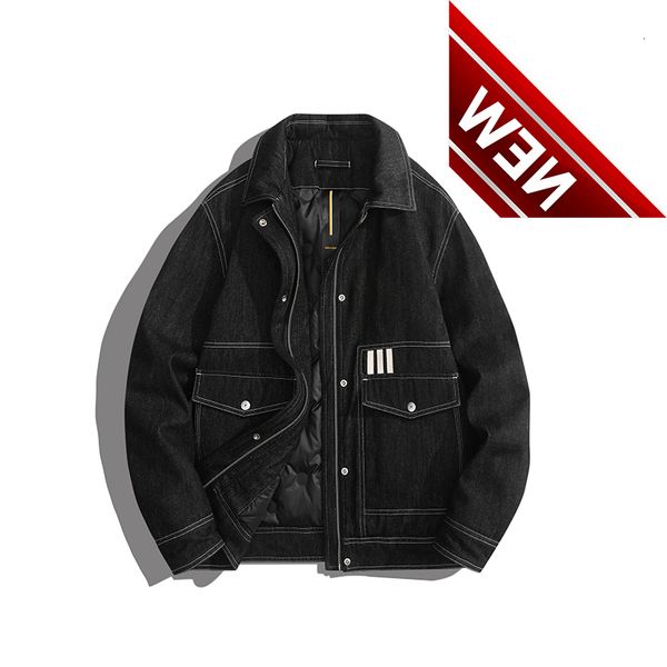 2021 fashion parka men's winter down jacket warm denim oouterwear men vintage motor jeans coat plus 4xl, Black
2021 fashion parka men's winter down jacket warm denim oouterwear men vintage motor jeans coat plus 4xl, Black