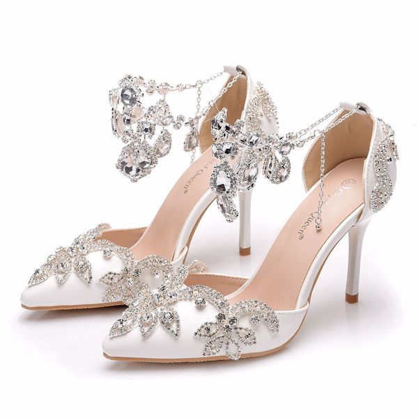 dress shoes sandals woman wedding bride high heels party ladies women crystal pointed toe 3zsc, Black
dress shoes sandals woman wedding bride high heels party ladies women crystal pointed toe 3zsc, Black