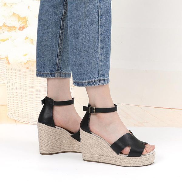 sandals fairy women fashion gentle shoes women's high heels in summer, Black