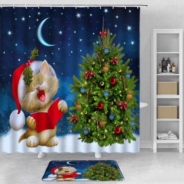 shower curtains 2pcs set funny christmas curtain cute cat green tree moon starry sky kid bathroom decor and bath mats
shower curtains 2pcs set funny christmas curtain cute cat green tree moon starry sky kid bathroom decor and bath mats