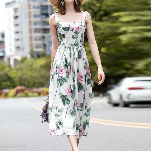 casual dresses 2021 fashion designer runway dress women's spaghetti strap sleeveless floral print, Black;gray
casual dresses 2021 fashion designer runway dress women's spaghetti strap sleeveless floral print, Black;gray