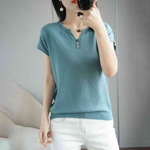 women's t-shirt pure cotton shirt, casual summer shirt 2021, solid color, knitted or crocheted, turtleneck v, fair, pullover, blouse, s, White
women's t-shirt pure cotton shirt, casual summer shirt 2021, solid color, knitted or crocheted, turtleneck v, fair, pullover, blouse, s, White