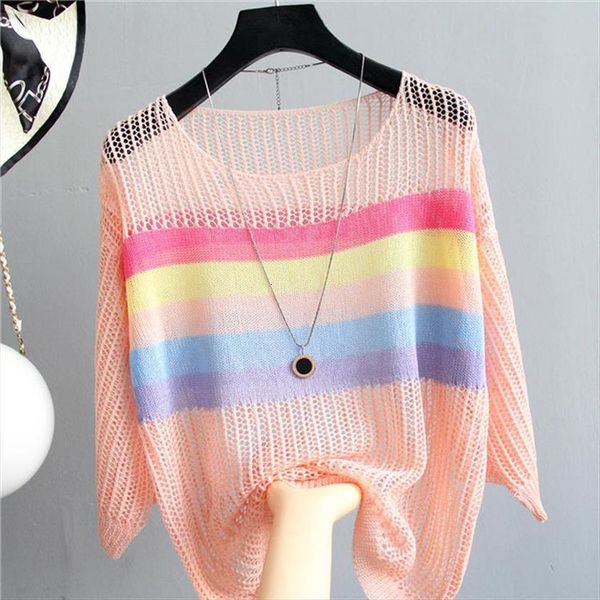 hollow sun shirt loose women sweater elbow sleeve cover up striped color panel ice silk woman sweaters, White;black
hollow sun shirt loose women sweater elbow sleeve cover up striped color panel ice silk woman sweaters, White;black
