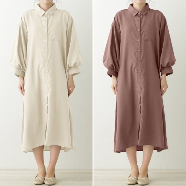 dresses plus size fashion solid shirt dress women autumn sundress 2021 casual puff sleeve midi vestidos female lapel button robe, Black;gray
dresses plus size fashion solid shirt dress women autumn sundress 2021 casual puff sleeve midi vestidos female lapel button robe, Black;gray