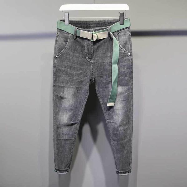 men's jeans fashion street trendy smoky gray nine-point stretch slim-fit pants korean style social guy pencil, Blue
men's jeans fashion street trendy smoky gray nine-point stretch slim-fit pants korean style social guy pencil, Blue