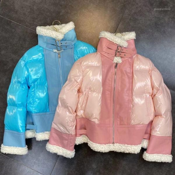women's down & parkas 2021 winter thick warm parka women padded cotton jackets warmth stand collar lambwool splicing coat female outwea, Black
women's down & parkas 2021 winter thick warm parka women padded cotton jackets warmth stand collar lambwool splicing coat female outwea, Black