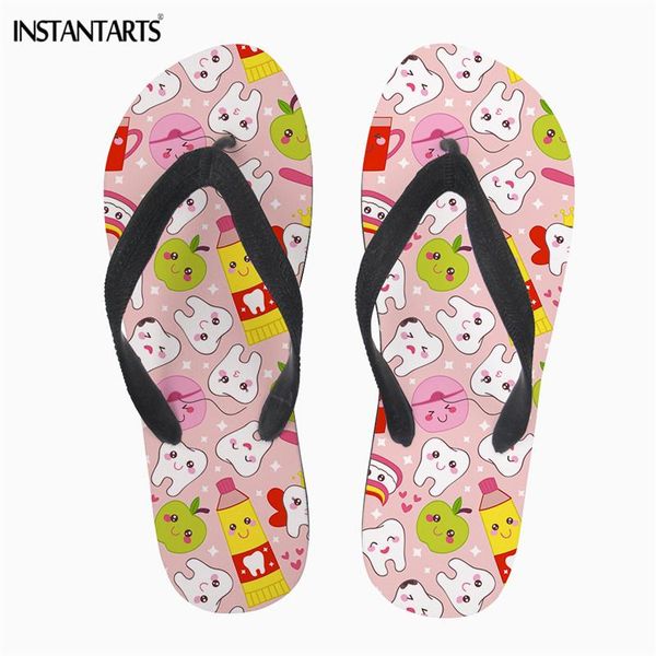 slippers instantarts women's kawaii rubber flip flop cute cartoon dental pattern summer home lightweight sandals, Black
slippers instantarts women's kawaii rubber flip flop cute cartoon dental pattern summer home lightweight sandals, Black