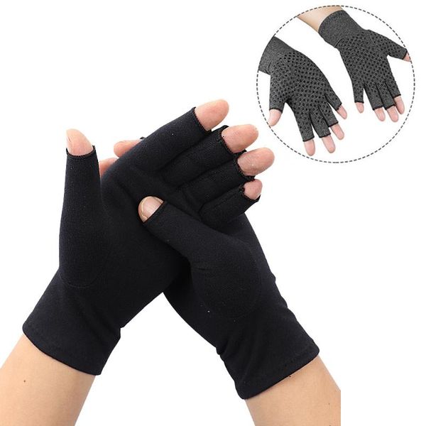 wrist support 1 pair compression arthritis half finger gloves cotton joint pain relief hand brace women men therapy wristband, Black;red
wrist support 1 pair compression arthritis half finger gloves cotton joint pain relief hand brace women men therapy wristband, Black;red