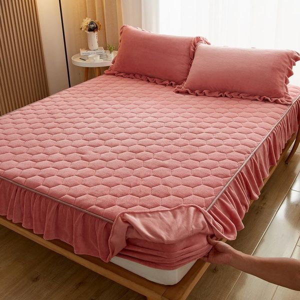 sheets & sets milk velvet bed sheet single piece quilted thick solid color cover non-slip protective skirt bedspread
sheets & sets milk velvet bed sheet single piece quilted thick solid color cover non-slip protective skirt bedspread