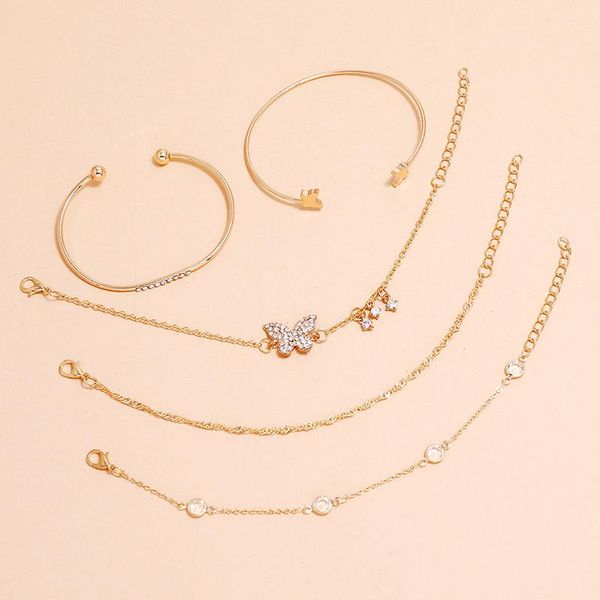 link, chain open bracelet fashion pretty two butterfly bracelets simplicity rhinestone accessories, Black
link, chain open bracelet fashion pretty two butterfly bracelets simplicity rhinestone accessories, Black