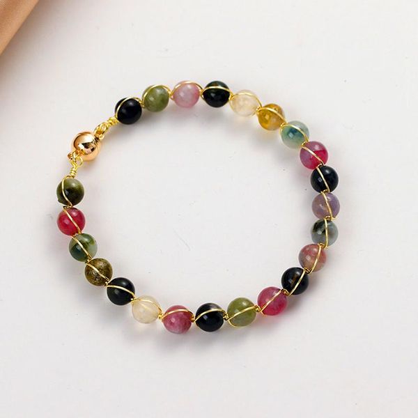 link, chain bardo tourmaline magnet bracelet female 14k money drawing and luck changing lucky colorful crystal, Black
link, chain bardo tourmaline magnet bracelet female 14k money drawing and luck changing lucky colorful crystal, Black
