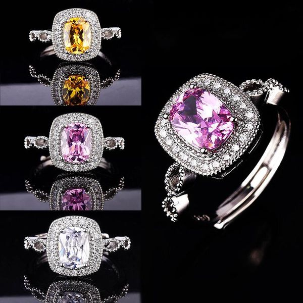 cluster rings 925 sterling silver classic square inlay dazzling moissanite luxury eternity jewelry for women wedding engagement anillos, Golden;silver
cluster rings 925 sterling silver classic square inlay dazzling moissanite luxury eternity jewelry for women wedding engagement anillos, Golden;silver