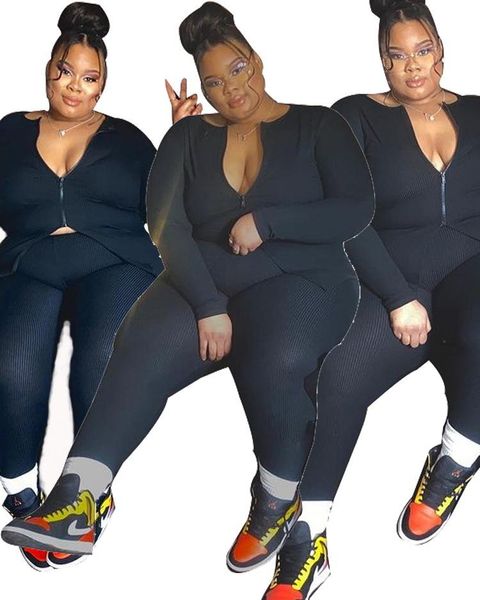 women's two piece pants two-piece set women simple solid color v-neck plus size clothing long sleeves zipper t shirt and suits, White
women's two piece pants two-piece set women simple solid color v-neck plus size clothing long sleeves zipper t shirt and suits, White