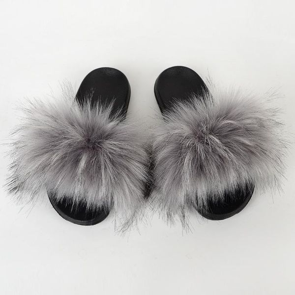 woman winter imitation fur raccoon plush slippers artificial sandals beach shoes, Black
woman winter imitation fur raccoon plush slippers artificial sandals beach shoes, Black