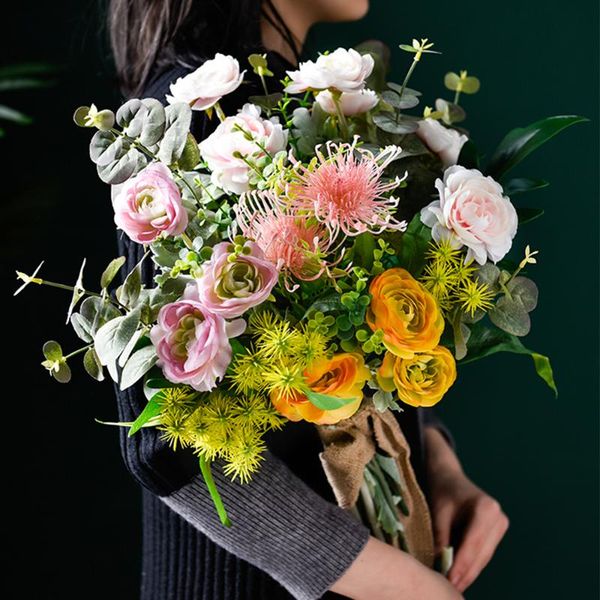 decorative flowers & wreaths european modern style silk artificial flower bouquet for home el dining table cabinet indoor decoration bonsai
decorative flowers & wreaths european modern style silk artificial flower bouquet for home el dining table cabinet indoor decoration bonsai