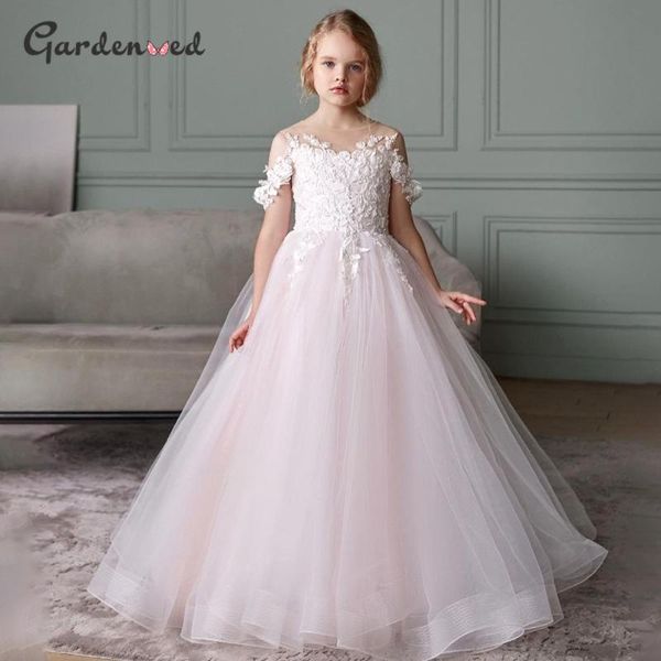 white flower girl dress 2021 pearl lace princess for short sleeve first communion dresses girl's, Red;yellow
white flower girl dress 2021 pearl lace princess for short sleeve first communion dresses girl's, Red;yellow