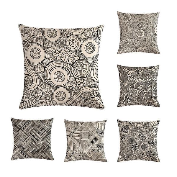 cushion cover black and white geometric cotton linen throw pillow case striped dotted grid art 45x45cm cushion/decorative
cushion cover black and white geometric cotton linen throw pillow case striped dotted grid art 45x45cm cushion/decorative