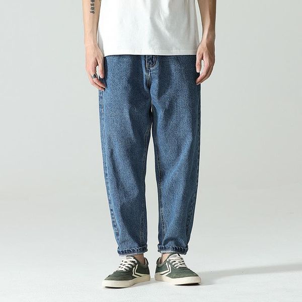 men's jeans spring autumn premium fashion trouser men casual harem korean version slim fit vintage simple loose taper denim pants male, Blue
men's jeans spring autumn premium fashion trouser men casual harem korean version slim fit vintage simple loose taper denim pants male, Blue