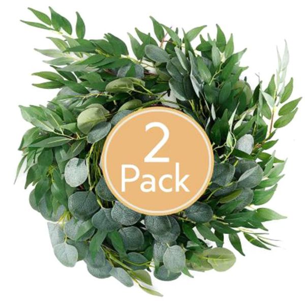 Pcs Artificial Eucalyptus Garland Willow Greenery Wedding Decoration 6Ft - Silver Dollar Green Leaf Decorative Flowers & Wreaths 
Pcs Artificial Eucalyptus Garland Willow Greenery Wedding Decoration 6Ft - Silver Dollar Green Leaf Decorative Flowers & Wreaths