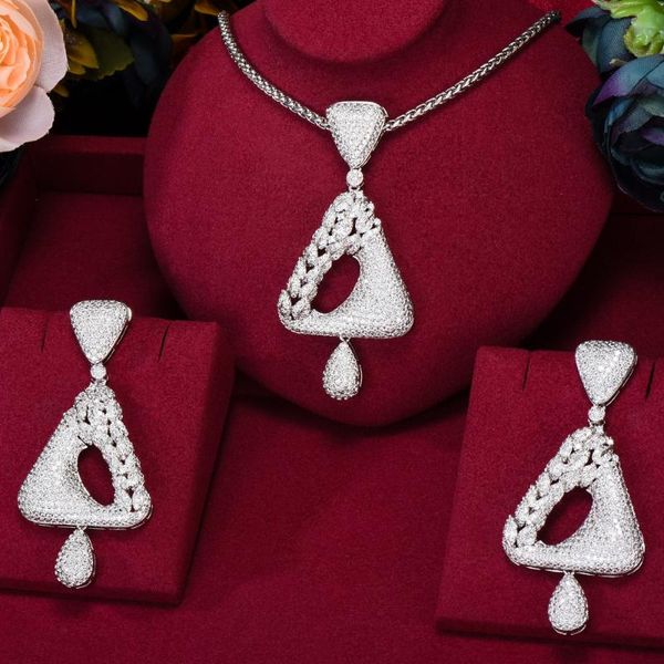 earrings & necklace exclusive luxury gorgeous drop ring cubic zirconia bridal wedding resizable jewelry sets for women, Silver
earrings & necklace exclusive luxury gorgeous drop ring cubic zirconia bridal wedding resizable jewelry sets for women, Silver