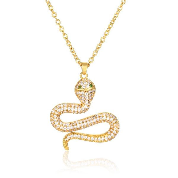 pendant necklaces personality trend snake jewelry fashion style real gold plated micro-inlaid zircon choker necklace for women, Silver
pendant necklaces personality trend snake jewelry fashion style real gold plated micro-inlaid zircon choker necklace for women, Silver