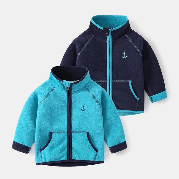 jackets casual fashion boys' fleece coat children's stand collar zipper shirt street thickened cardigan, Blue;gray
jackets casual fashion boys' fleece coat children's stand collar zipper shirt street thickened cardigan, Blue;gray