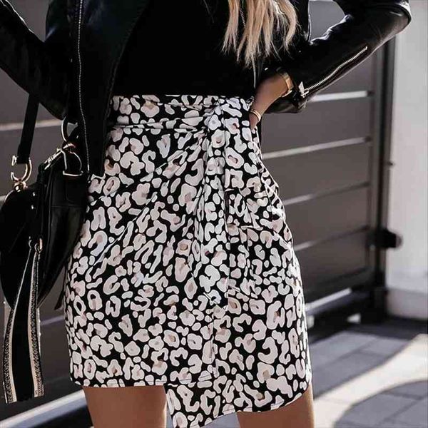 women high waist leopard print mini wrap skirt autumn casual slim bandage fladas female elegant irregular bodycon short skirts, Black
women high waist leopard print mini wrap skirt autumn casual slim bandage fladas female elegant irregular bodycon short skirts, Black