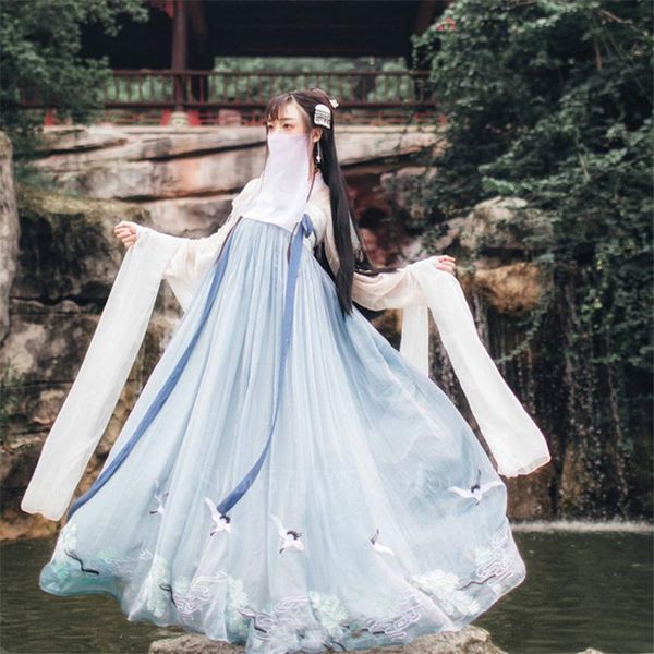 stage wear dressed in women's dance of hanfu traditional chinese dress folk embroidery elegant fairy performance, Black;red
stage wear dressed in women's dance of hanfu traditional chinese dress folk embroidery elegant fairy performance, Black;red