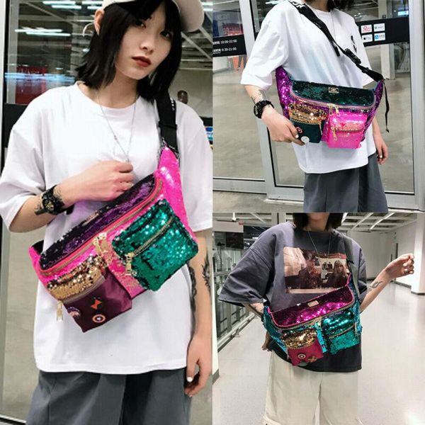 fashion women waist pack chain sequined shiny large capacity chest shouder bags retro 2021
fashion women waist pack chain sequined shiny large capacity chest shouder bags retro 2021