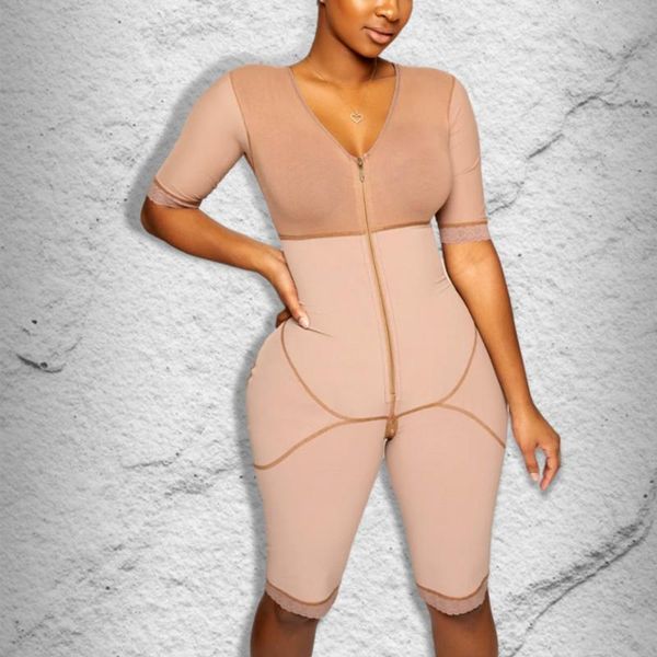 women's shapers full body bipper bodysuit with sleeves one-piece postpartum shapewear for women hip shaping tummy control faja, Black;white
women's shapers full body bipper bodysuit with sleeves one-piece postpartum shapewear for women hip shaping tummy control faja, Black;white