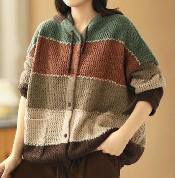 women's knits & tees 2021 women knit coats autumn spring sweet style color spliced loose hooded pockets shiring female fashion sweaters, White
women's knits & tees 2021 women knit coats autumn spring sweet style color spliced loose hooded pockets shiring female fashion sweaters, White